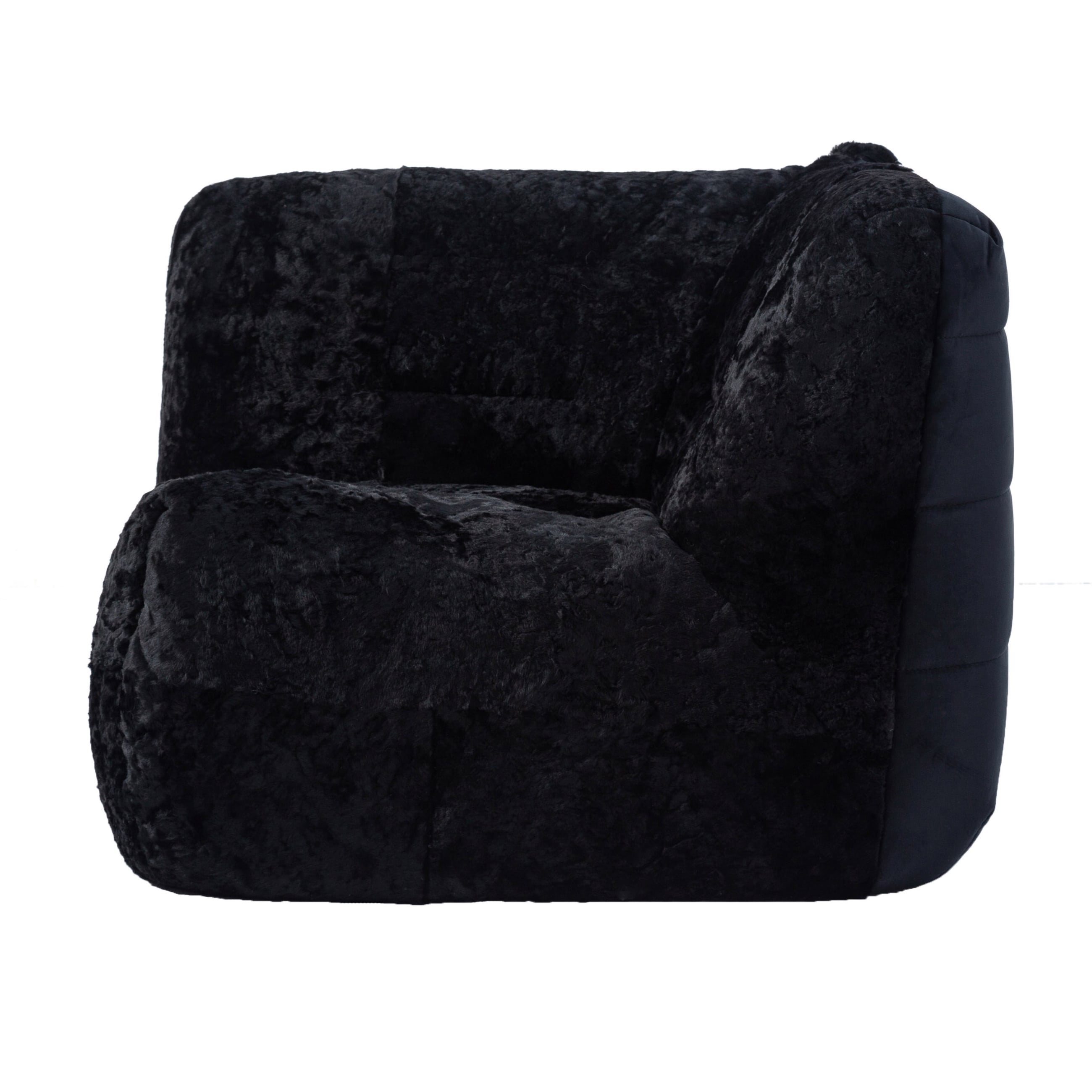 NOBU KÖŞE MODÜL KÜRKLÜ SİYAH