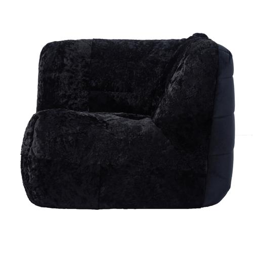 NOBU KÖŞE MODÜL KÜRKLÜ SİYAH