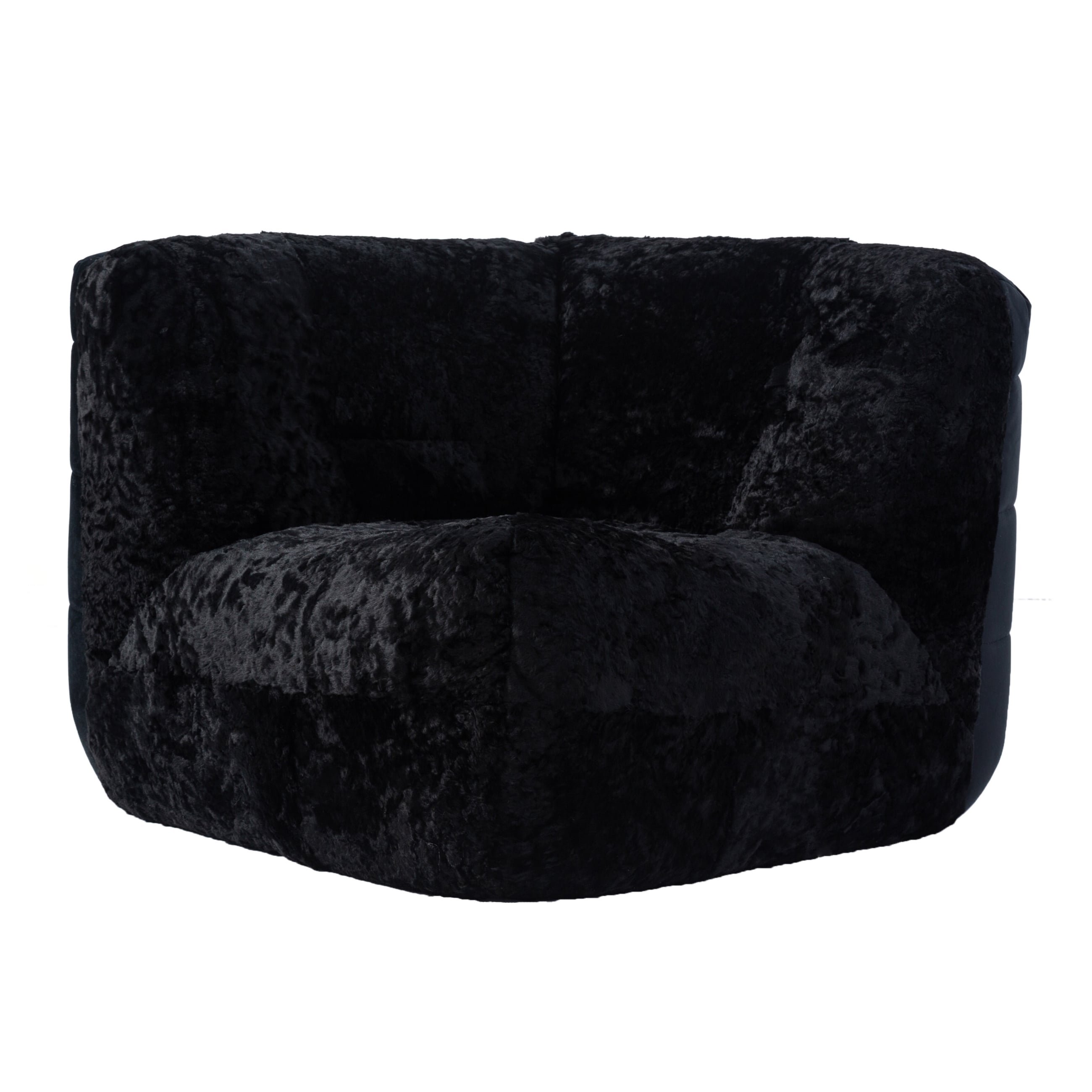 NOBU KÖŞE MODÜL KÜRKLÜ SİYAH