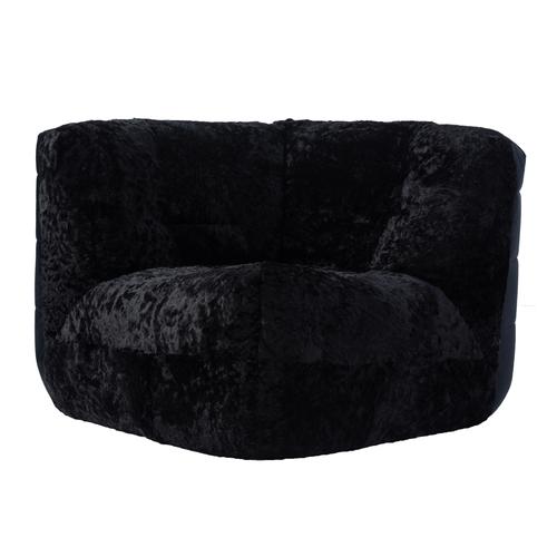 NOBU KÖŞE MODÜL KÜRKLÜ SİYAH