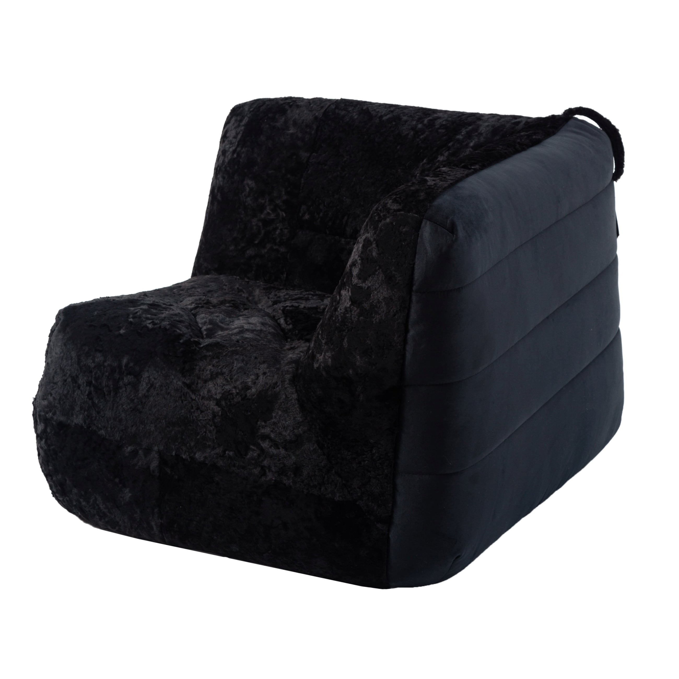 NOBU KÖŞE MODÜL KÜRKLÜ SİYAH