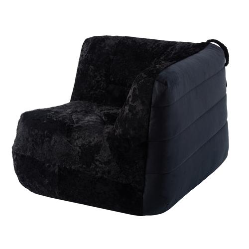 NOBU KÖŞE MODÜL KÜRKLÜ SİYAH