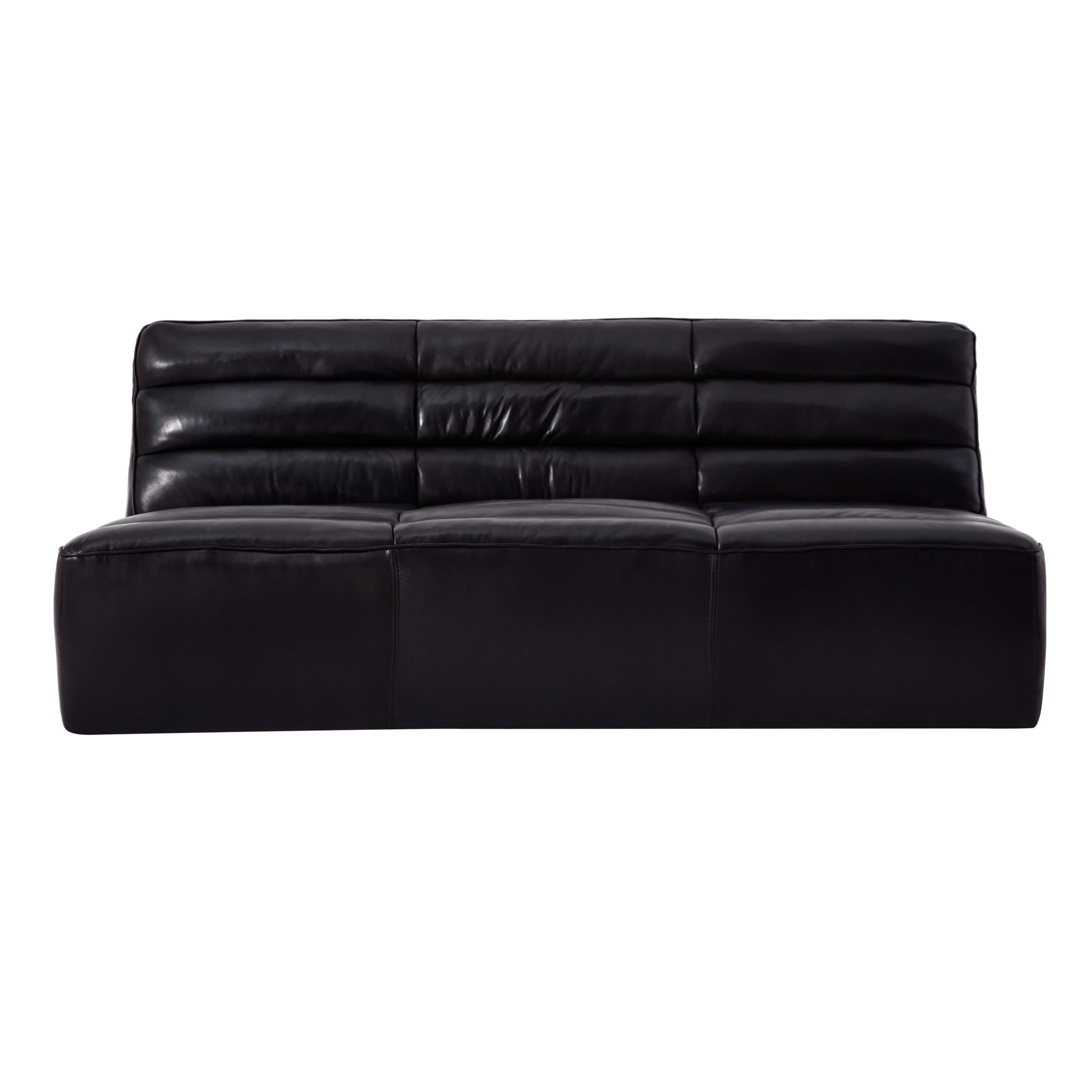 SHABBY ÜÇLÜ DERİ KOLTUK SİYAH