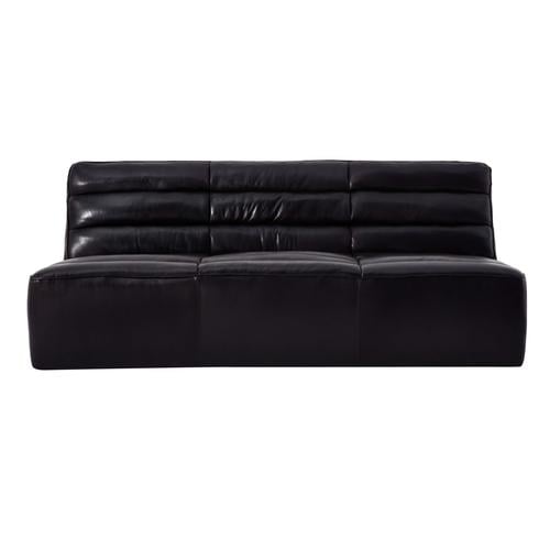 SHABBY ÜÇLÜ DERİ KOLTUK SİYAH