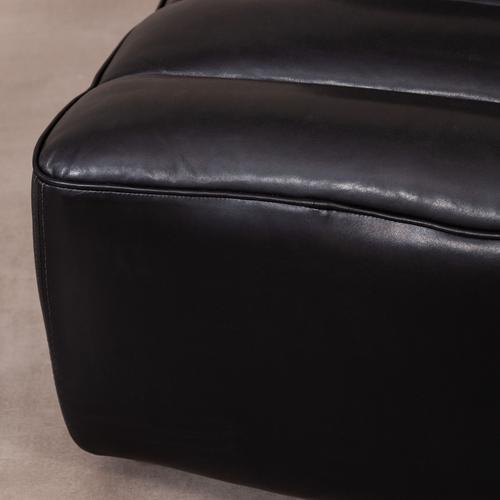  SHABBY ÜÇLÜ DERİ KOLTUK SİYAH