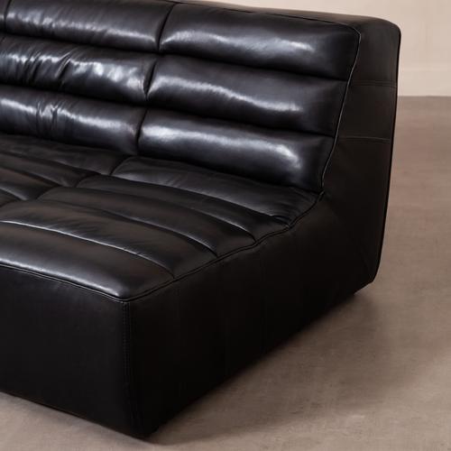  SHABBY ÜÇLÜ DERİ KOLTUK SİYAH