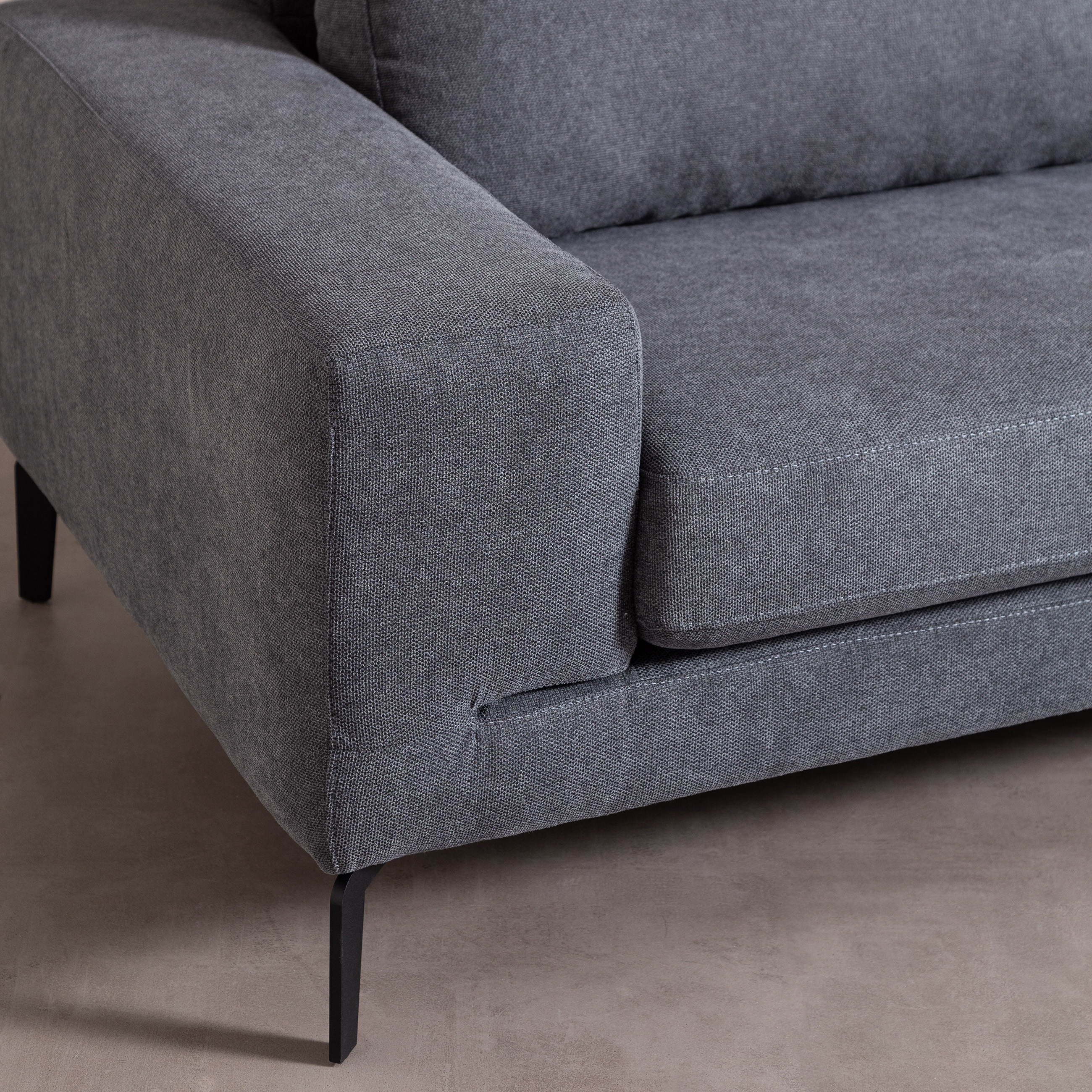 MILOS L KOLTUK SOL KOYU GRİ