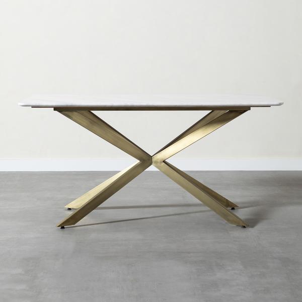 Mudo Concept Basic Mermer Yemek Masasi Beyaz Renksiz