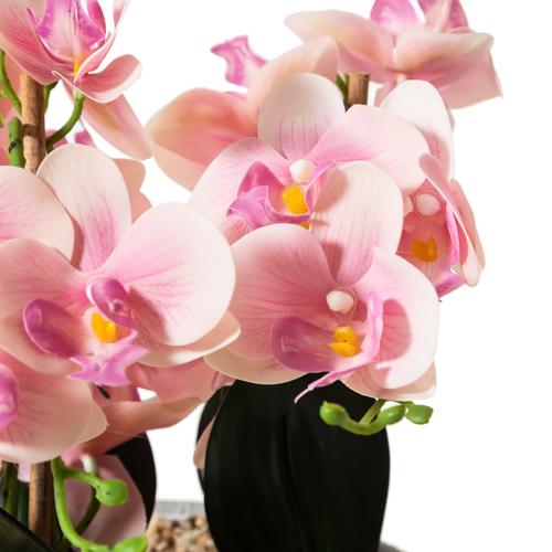  FUCHSIA ORKİDE SAKSILI YAPAY BİTKİ 19X26CM