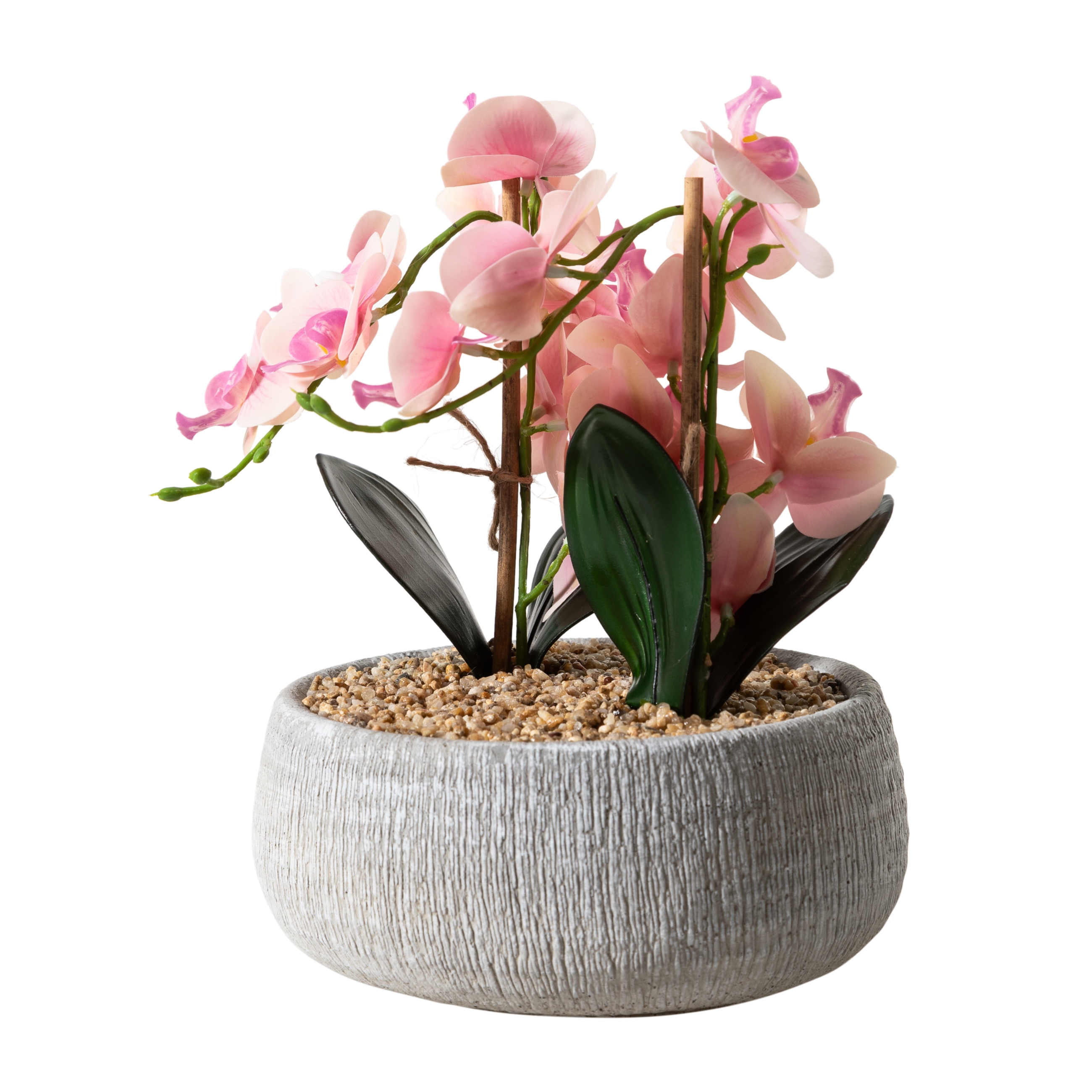 FUCHSIA ORKİDE SAKSILI YAPAY BİTKİ 19X26CM