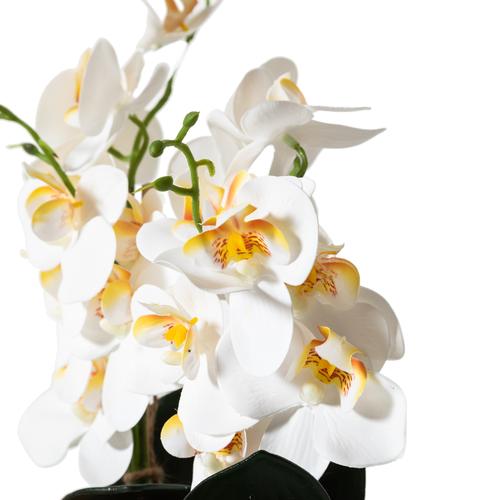  WHITE ORKİDE SAKSILI YAPAY BİTKİ 19X26CM
