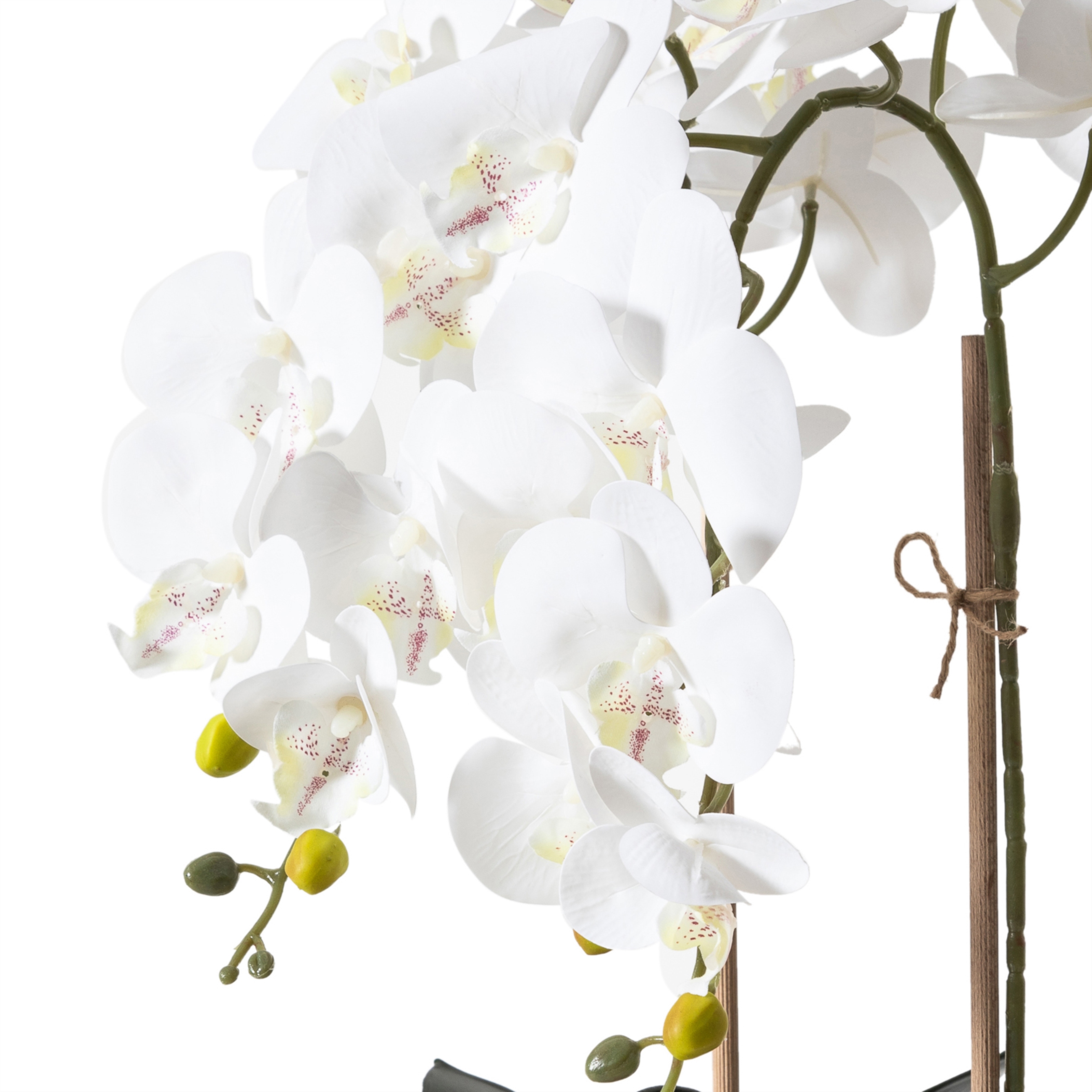 WHITE ORKİDE SAKSILI YAPAY BİTKİ 26X58CM