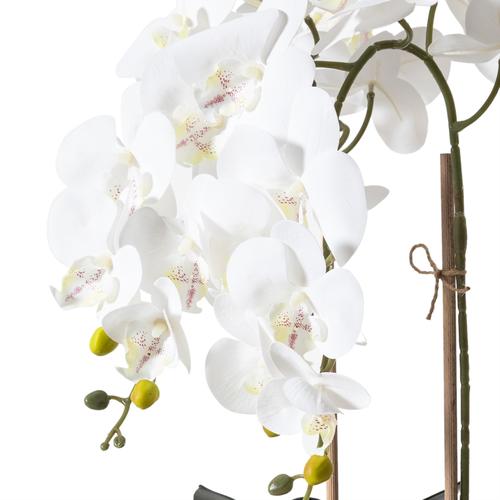  WHITE ORKİDE SAKSILI YAPAY BİTKİ 26X58CM