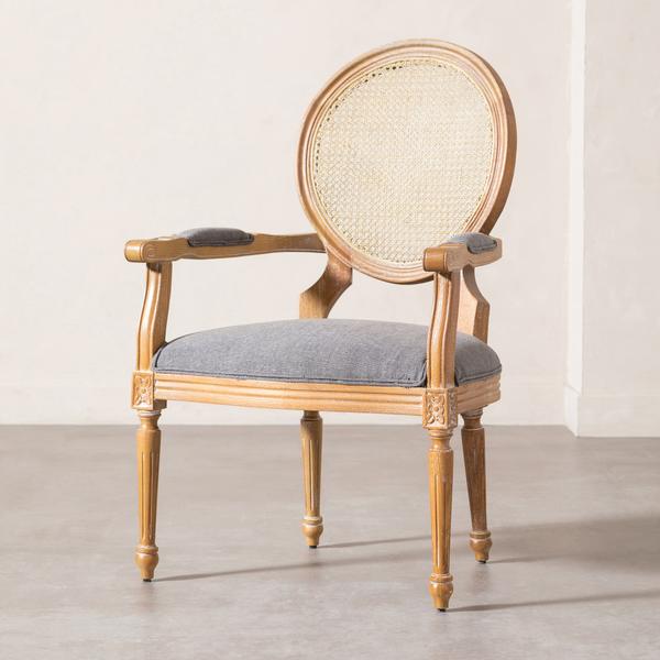 Mudo Concept  Darlington Masif Ahşap Hazeran Sandalye Gri