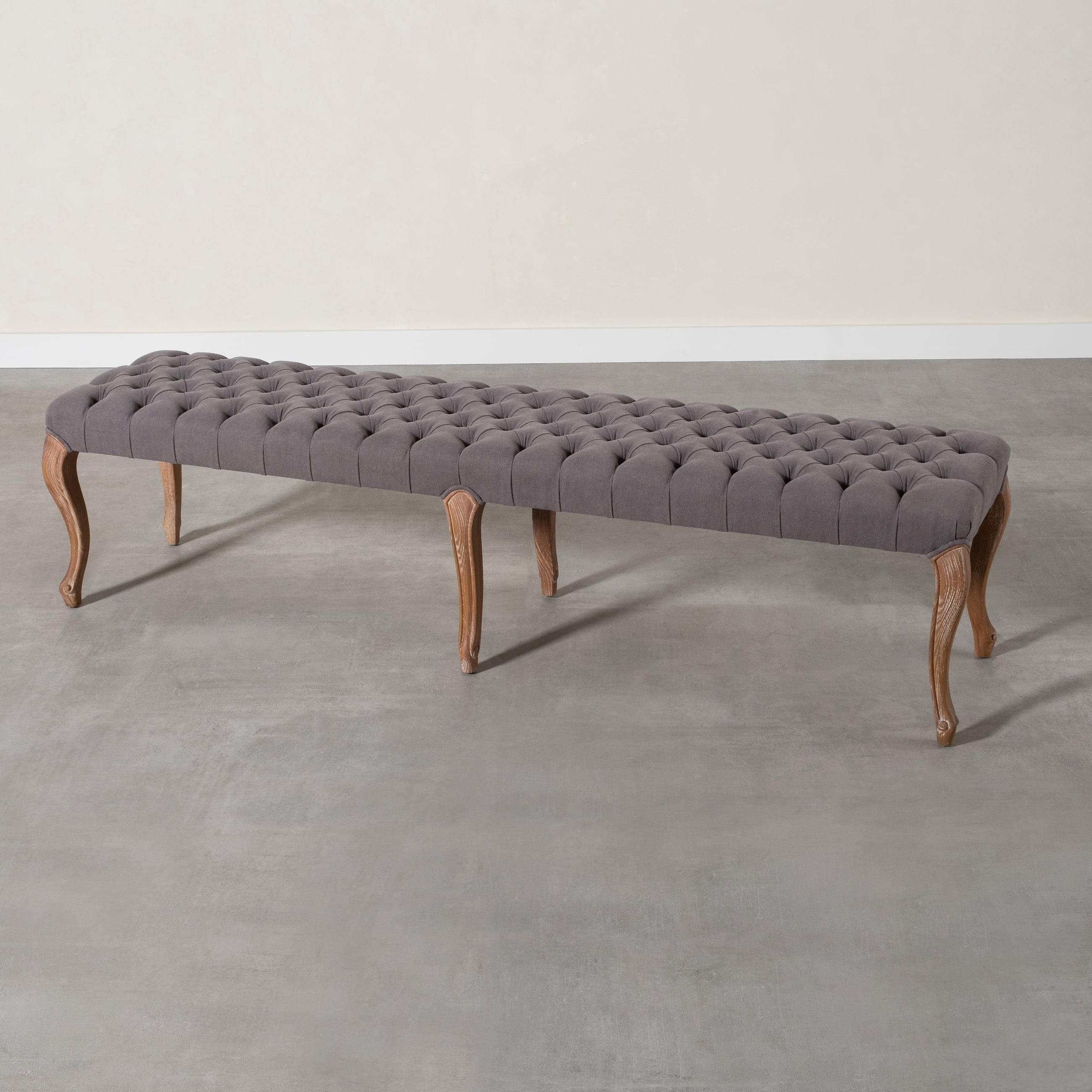 ROMA MASİF AHŞAP BANK GRİ KÜÇÜK