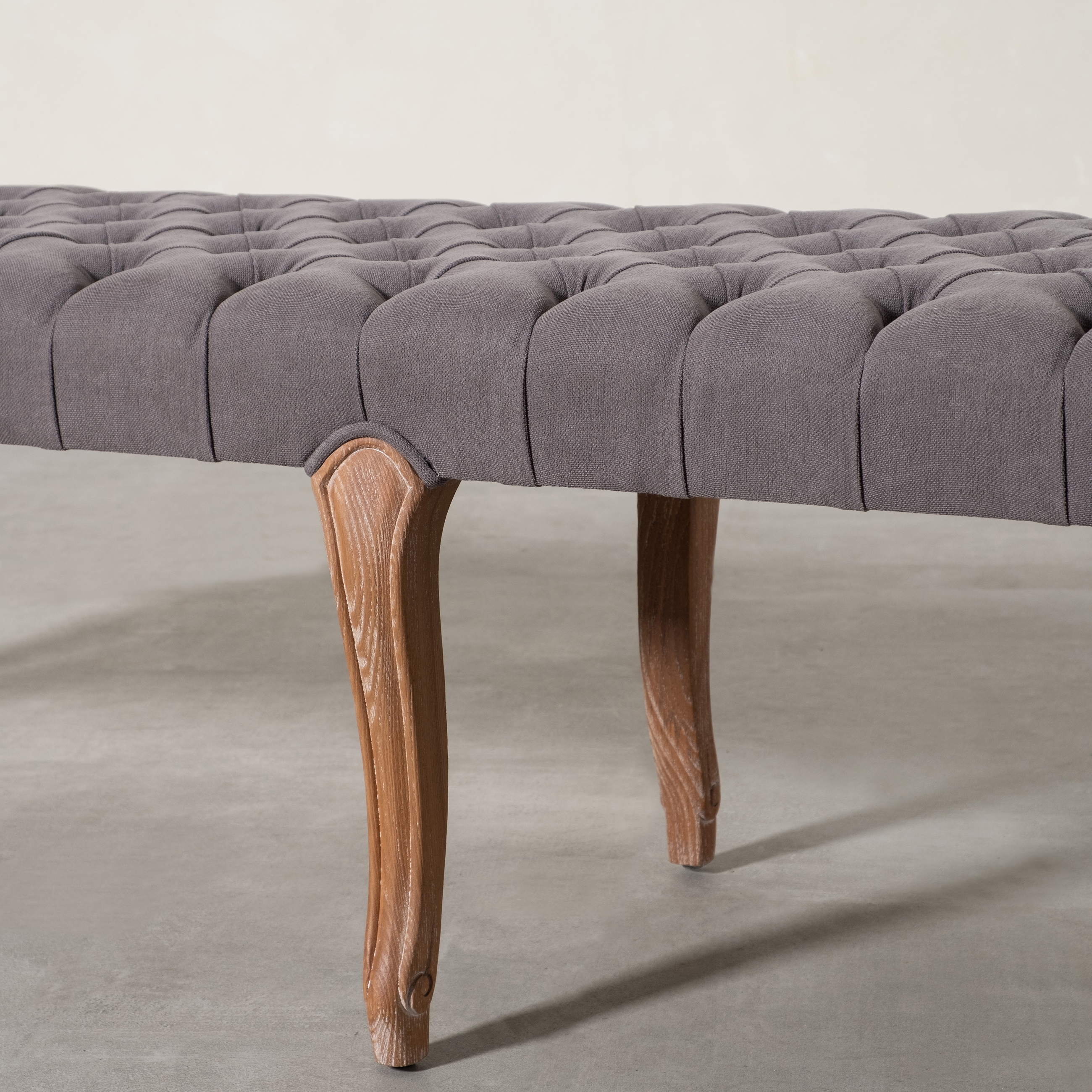 ROMA MASİF AHŞAP BANK GRİ KÜÇÜK