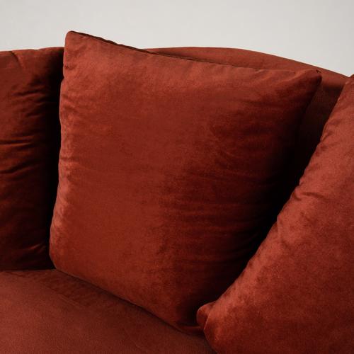  LOVELY KİREMİT KADİFE DÖNER KOLTUK