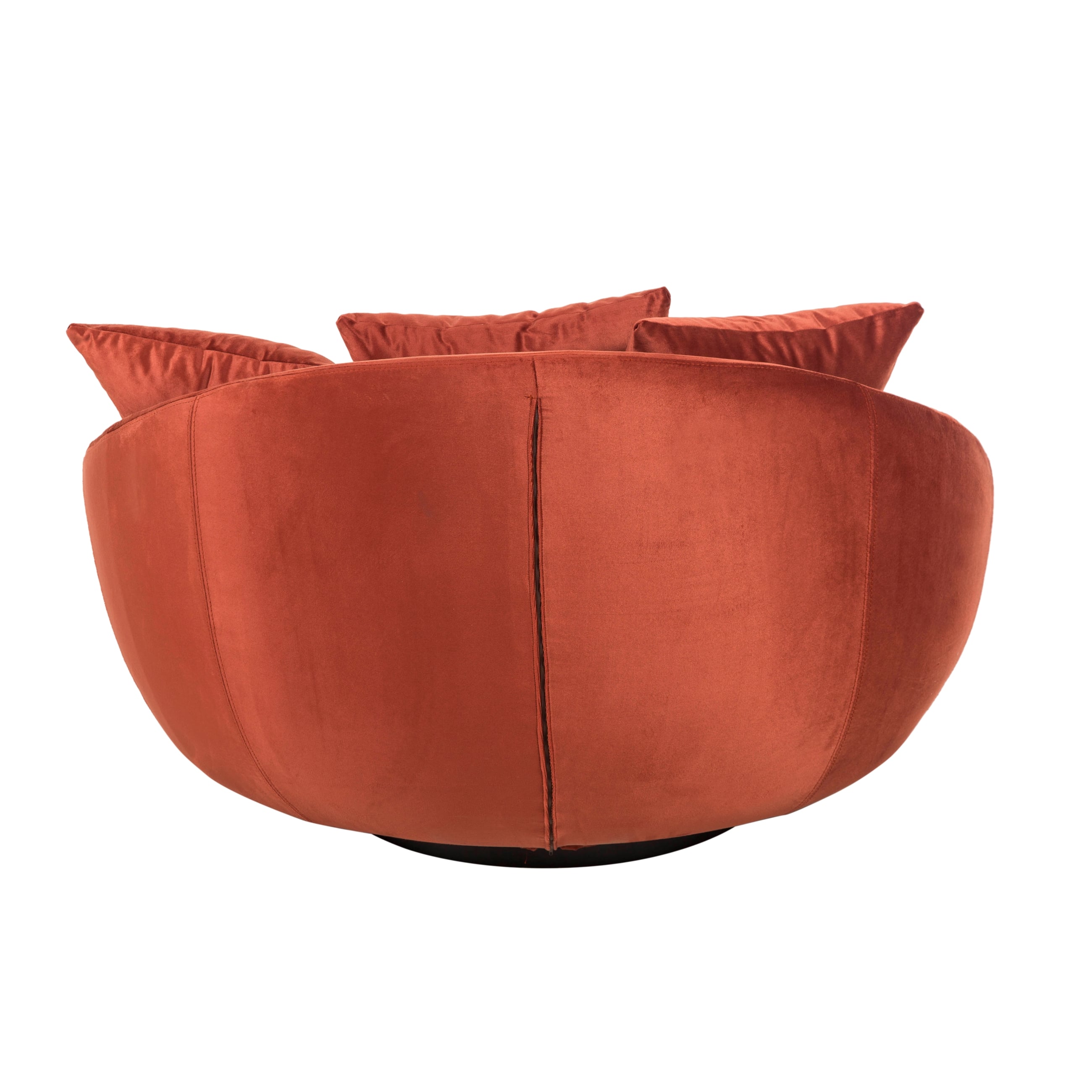 LOVELY KİREMİT KADİFE DÖNER KOLTUK