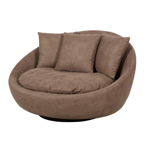  LOVELY AÇIK KAHVE NUBUK DÖNER KOLTUK