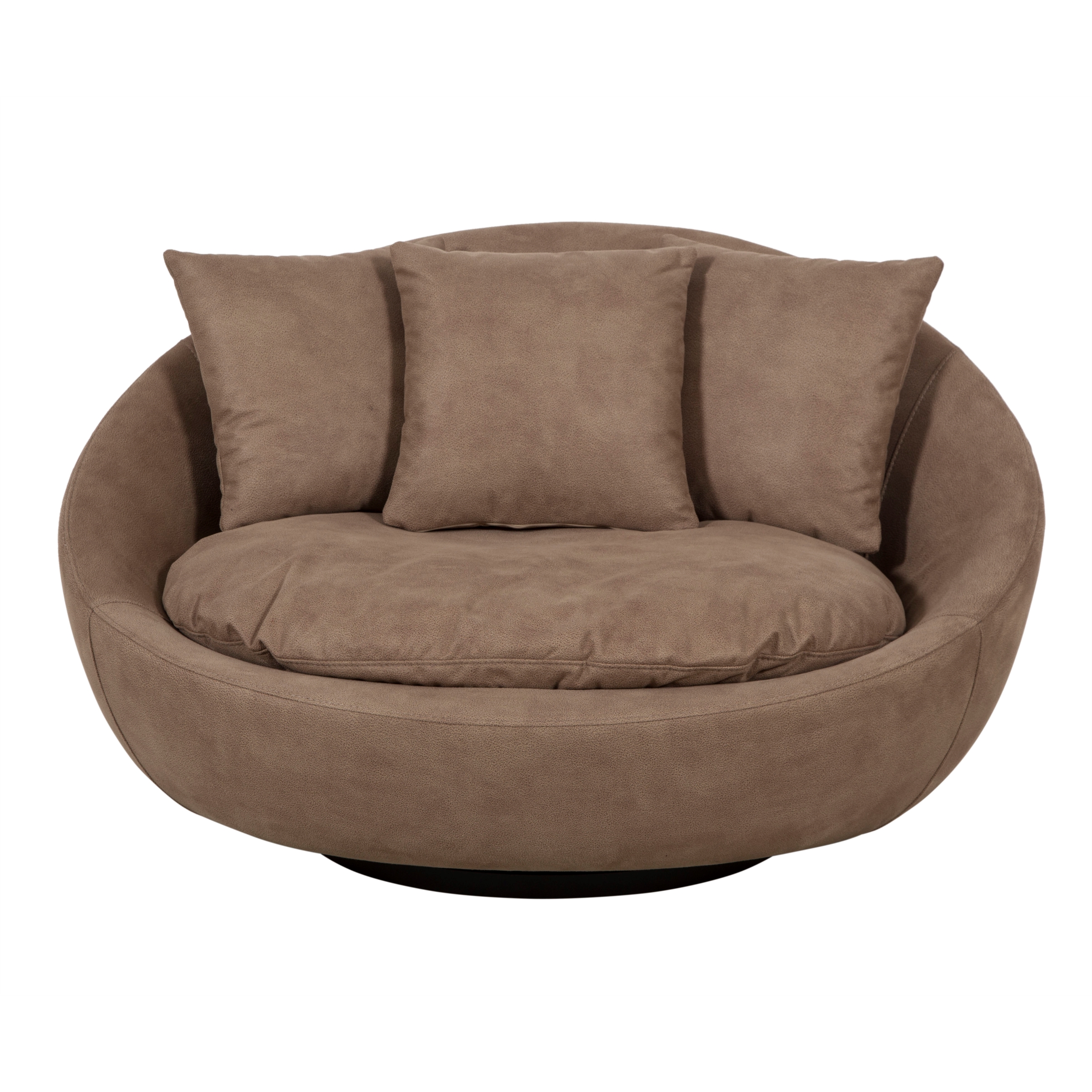 LOVELY AÇIK KAHVE NUBUK DÖNER KOLTUK