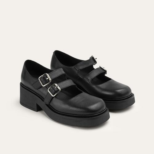  HAKİKİ DERİ KALIN TOPUKLU LOAFER