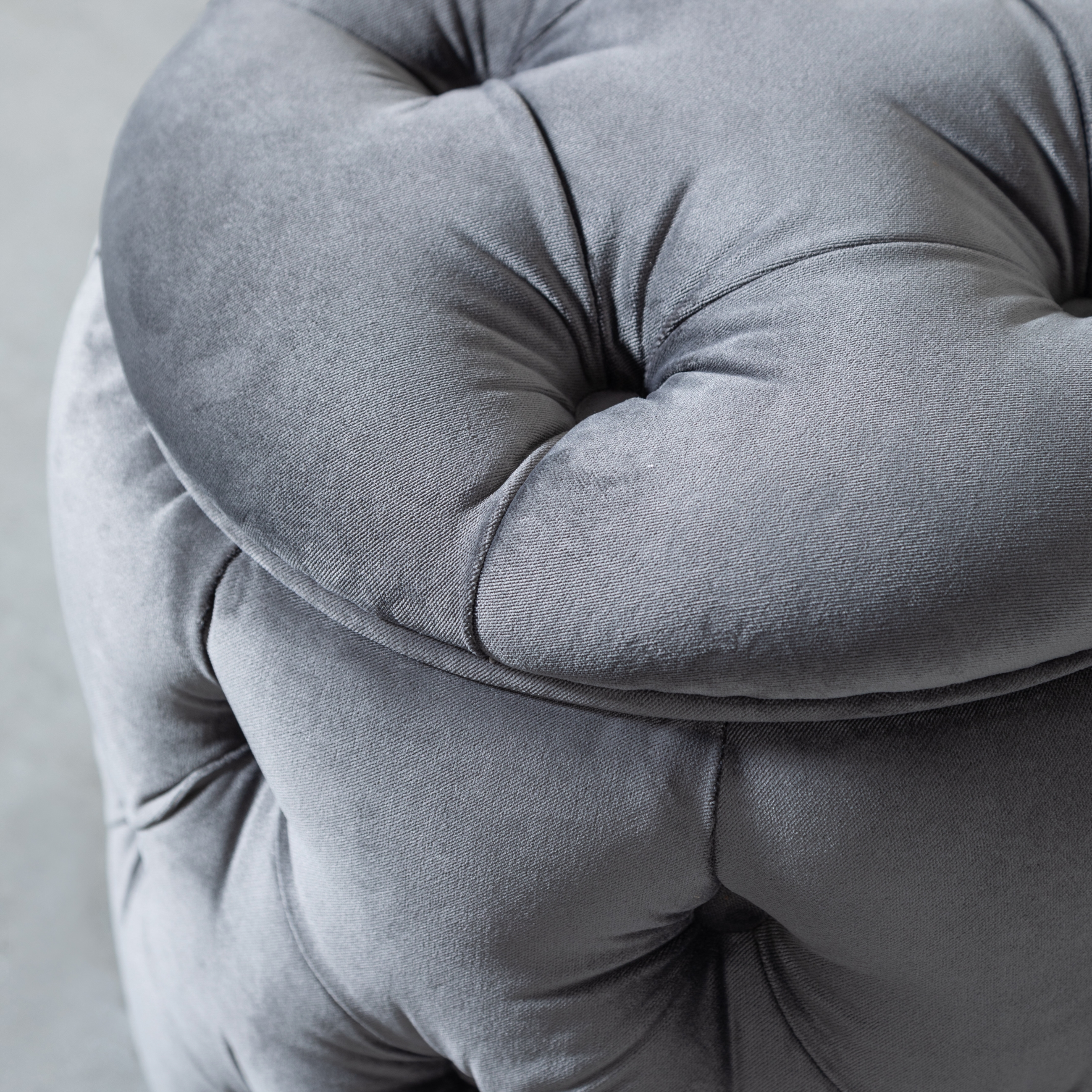 EVRON KADİFE PUF GRİ