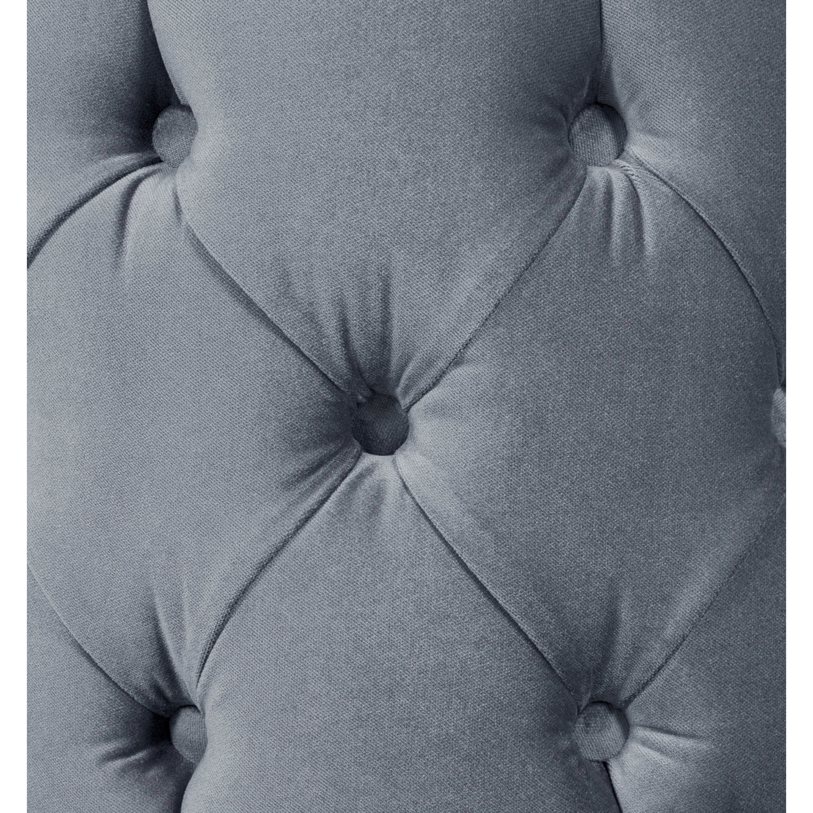 EVRON KADİFE PUF GRİ