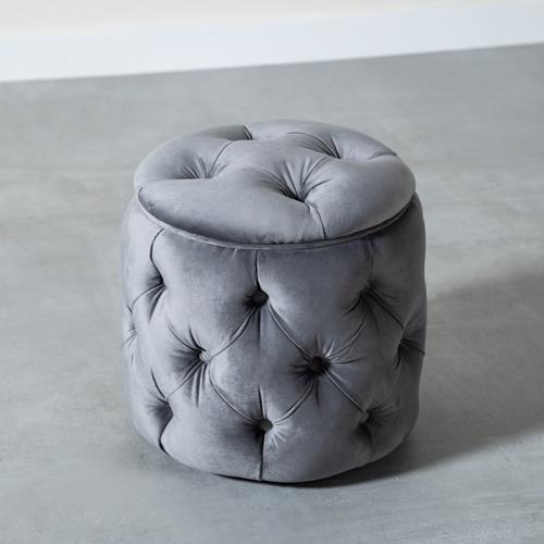  EVRON KADİFE PUF GRİ