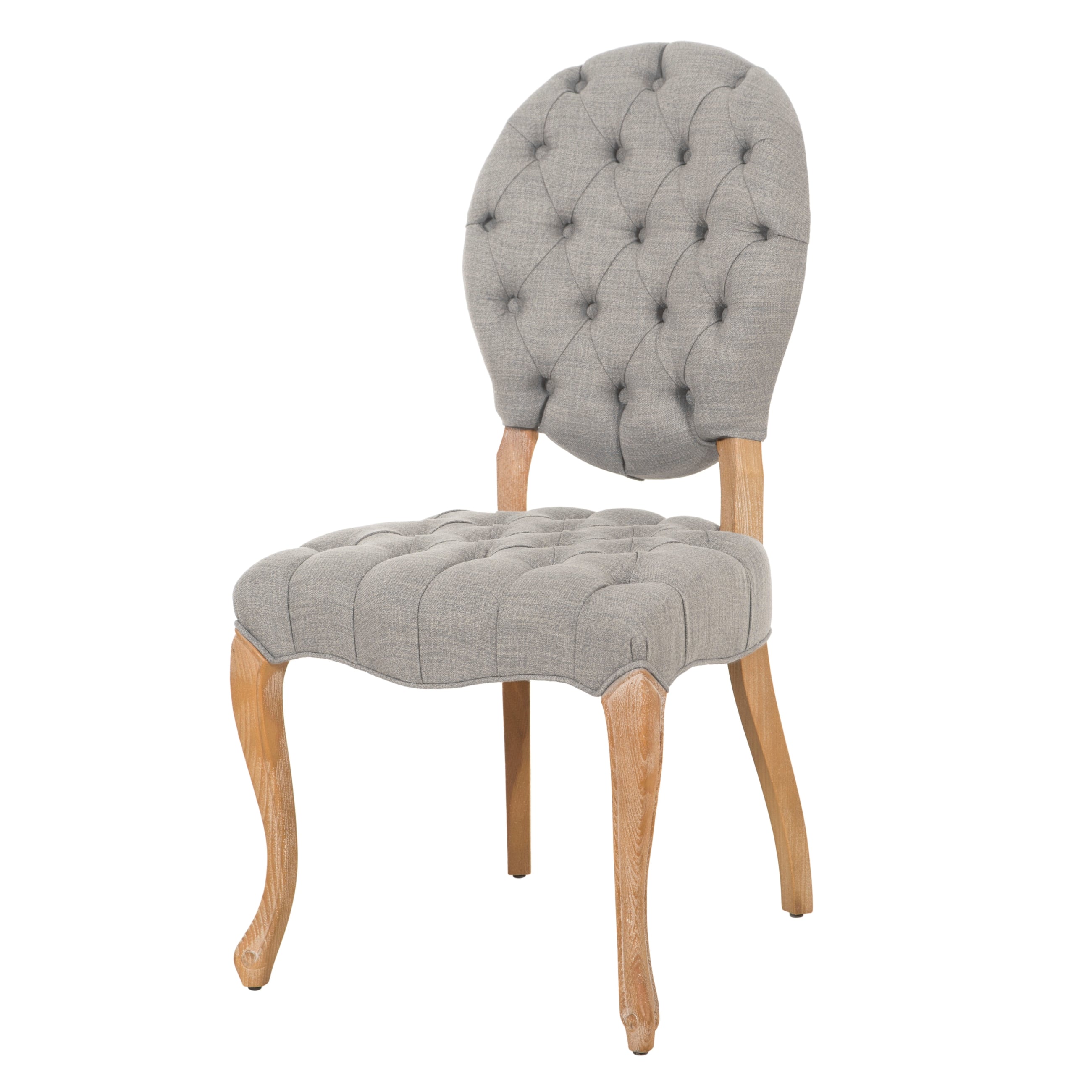 MEDALLION KAPİTONELİ MASİF AHŞAP SANDALYE GRİ