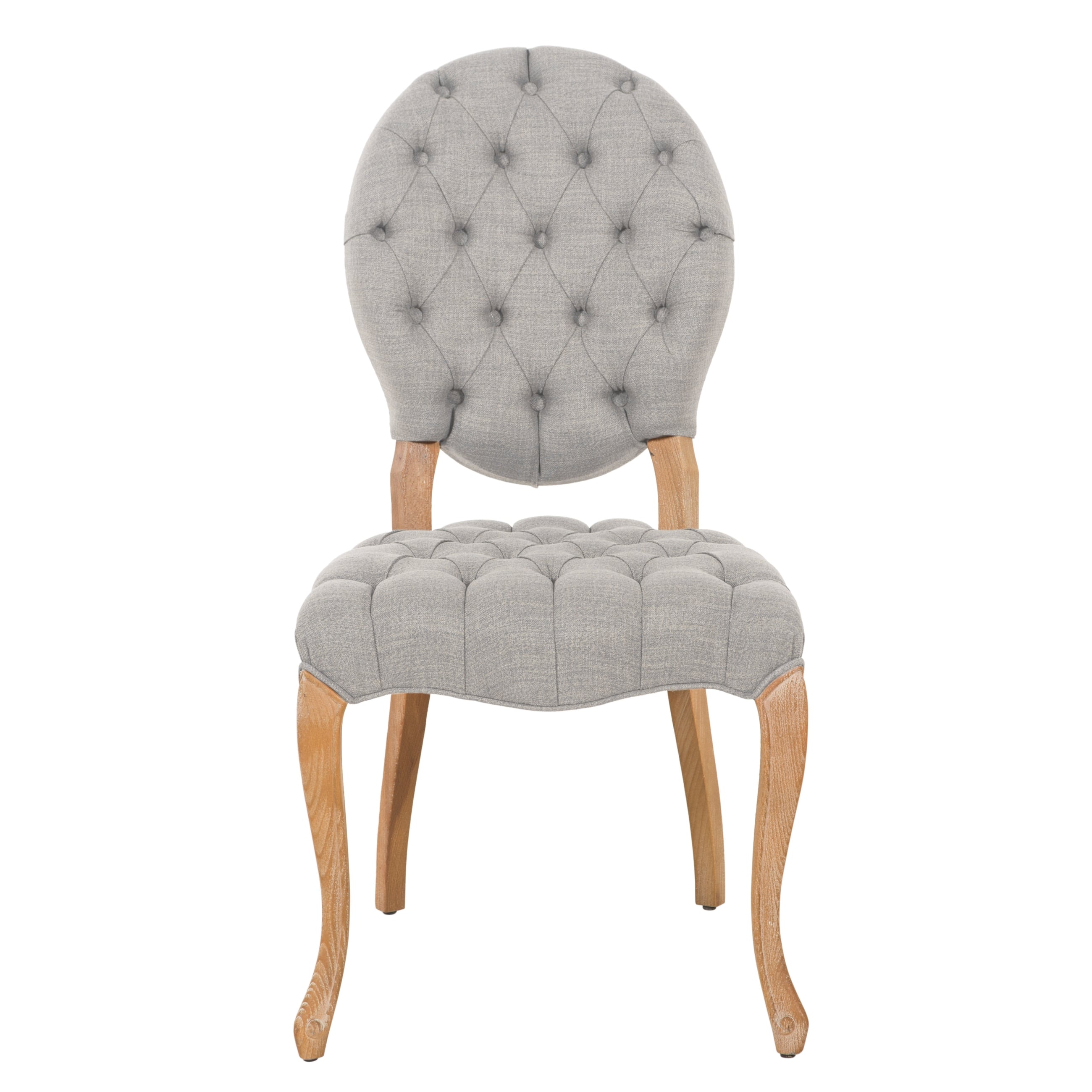 MEDALLION KAPİTONELİ MASİF AHŞAP SANDALYE GRİ