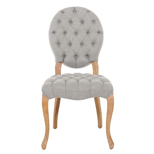 MEDALLION KAPİTONELİ MASİF AHŞAP SANDALYE GRİ