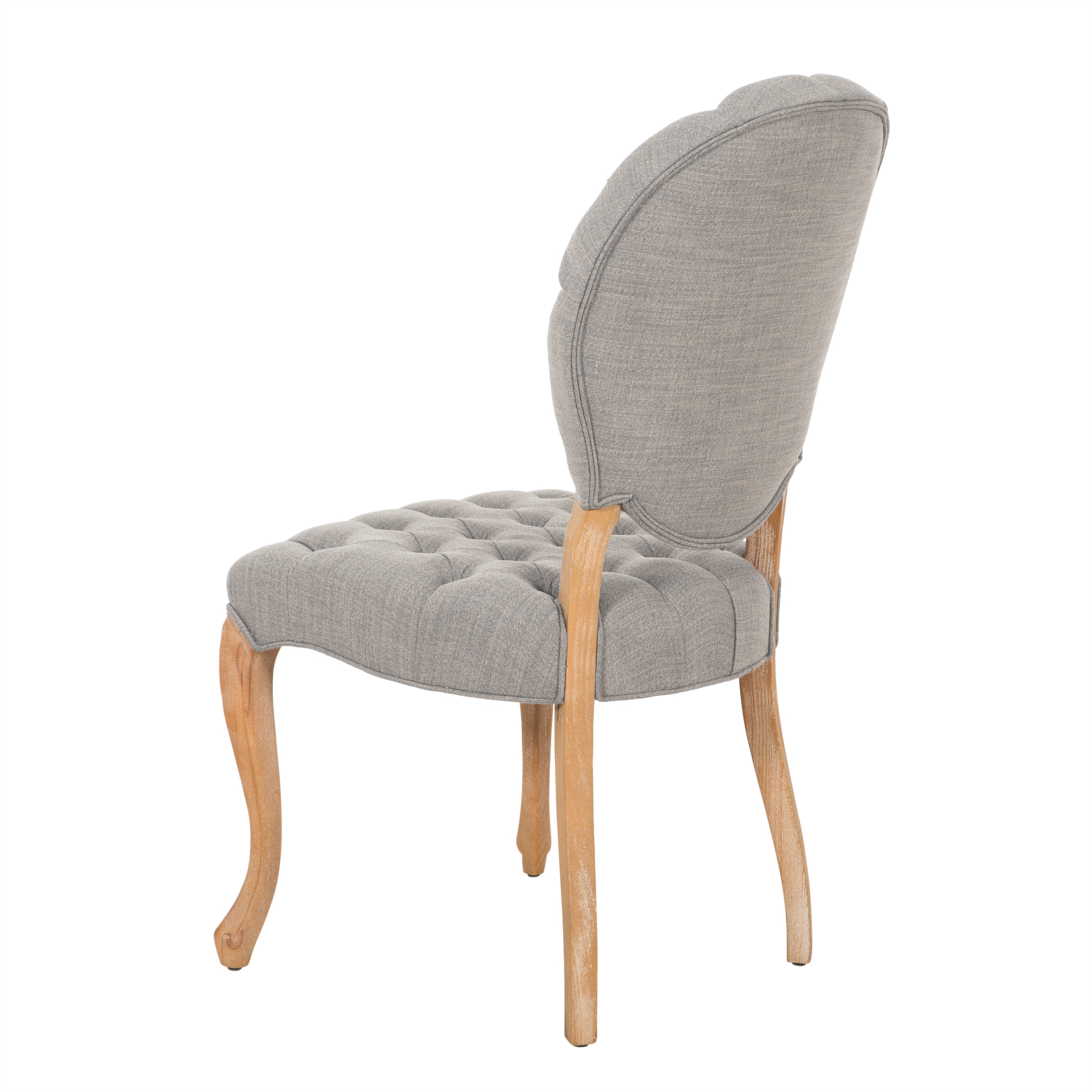 MEDALLION KAPİTONELİ MASİF AHŞAP SANDALYE GRİ