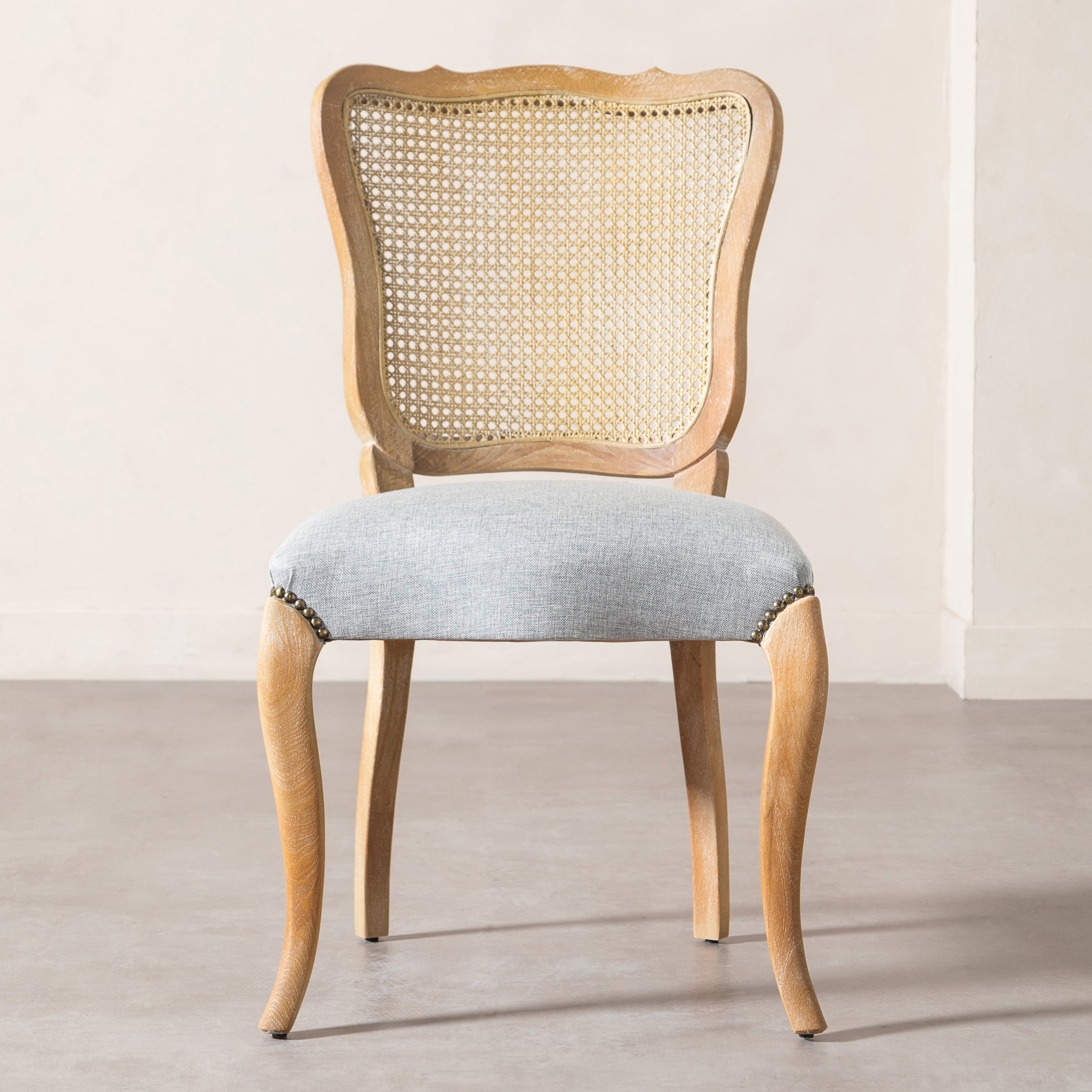 LORENZO MASİF AHŞAP HAZERAN SANDALYE GRİ