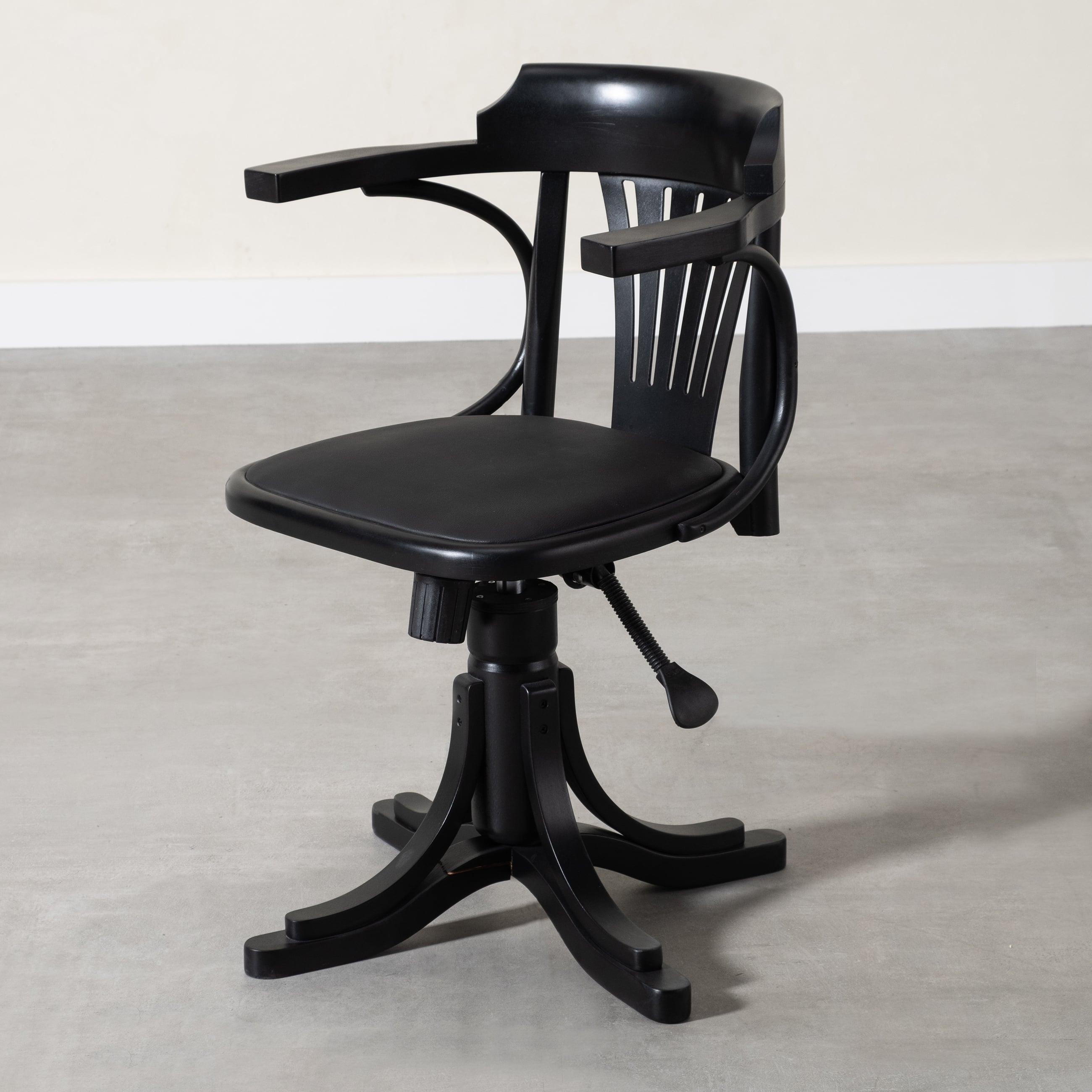 ORION MASİF AHŞAP ÇALIŞMA SANDALYESİ SİYAH