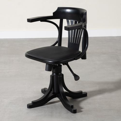  ORION MASİF AHŞAP ÇALIŞMA SANDALYESİ SİYAH