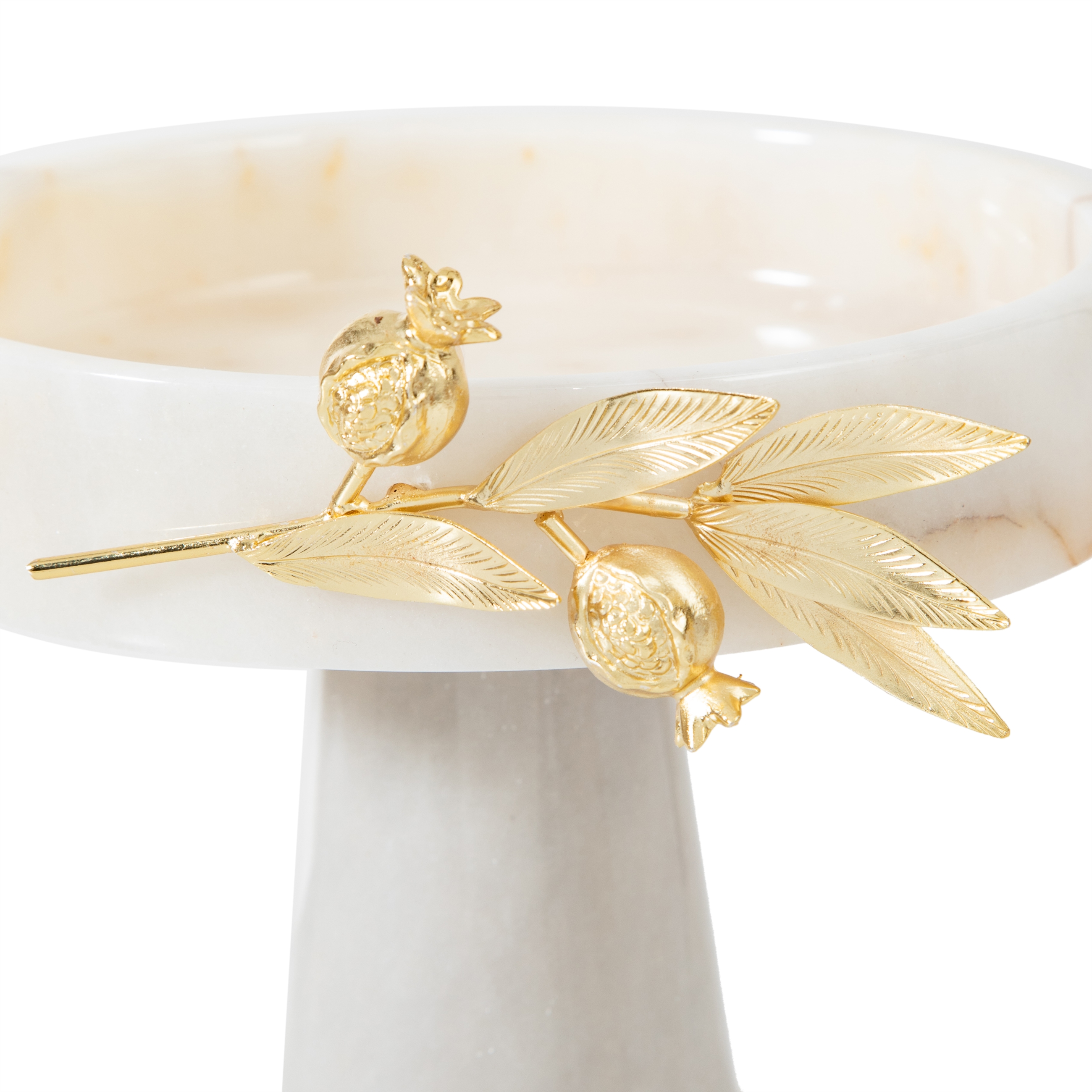 NAR AYAKLI DEKORATİF SUNUMLUK MERMER 20 CM