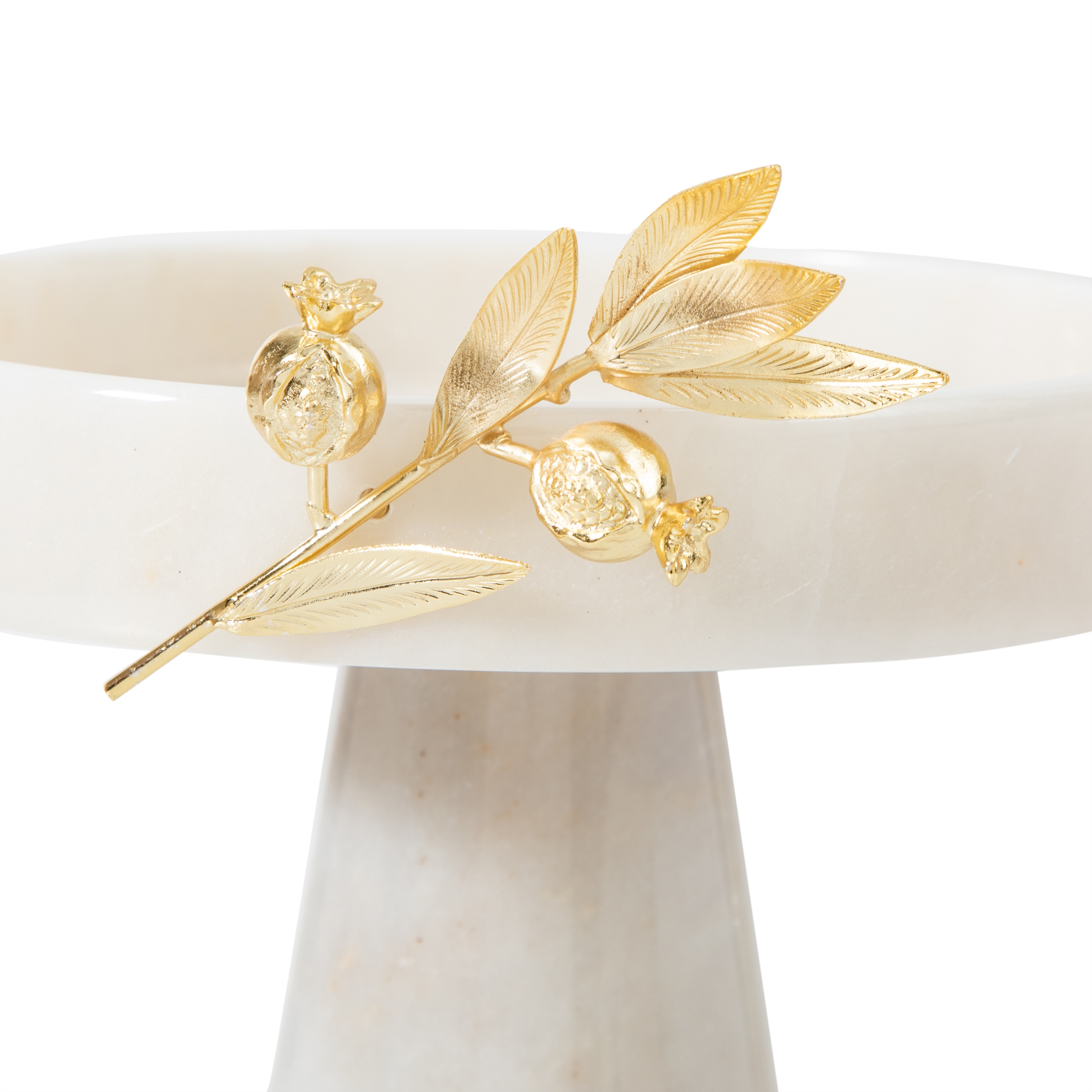 NAR AYAKLI DEKORATİF SUNUMLUK MERMER 25 CM