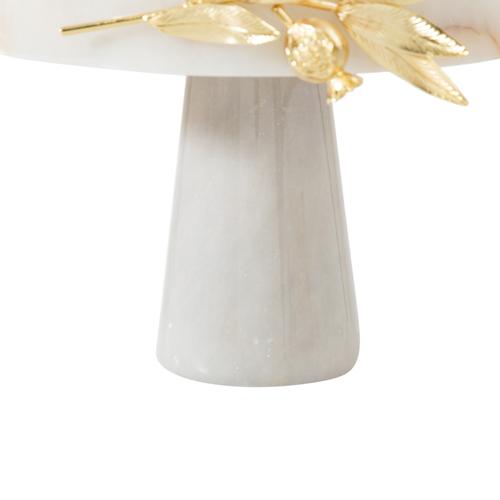  NAR AYAKLI DEKORATİF SUNUMLUK MERMER 25 CM