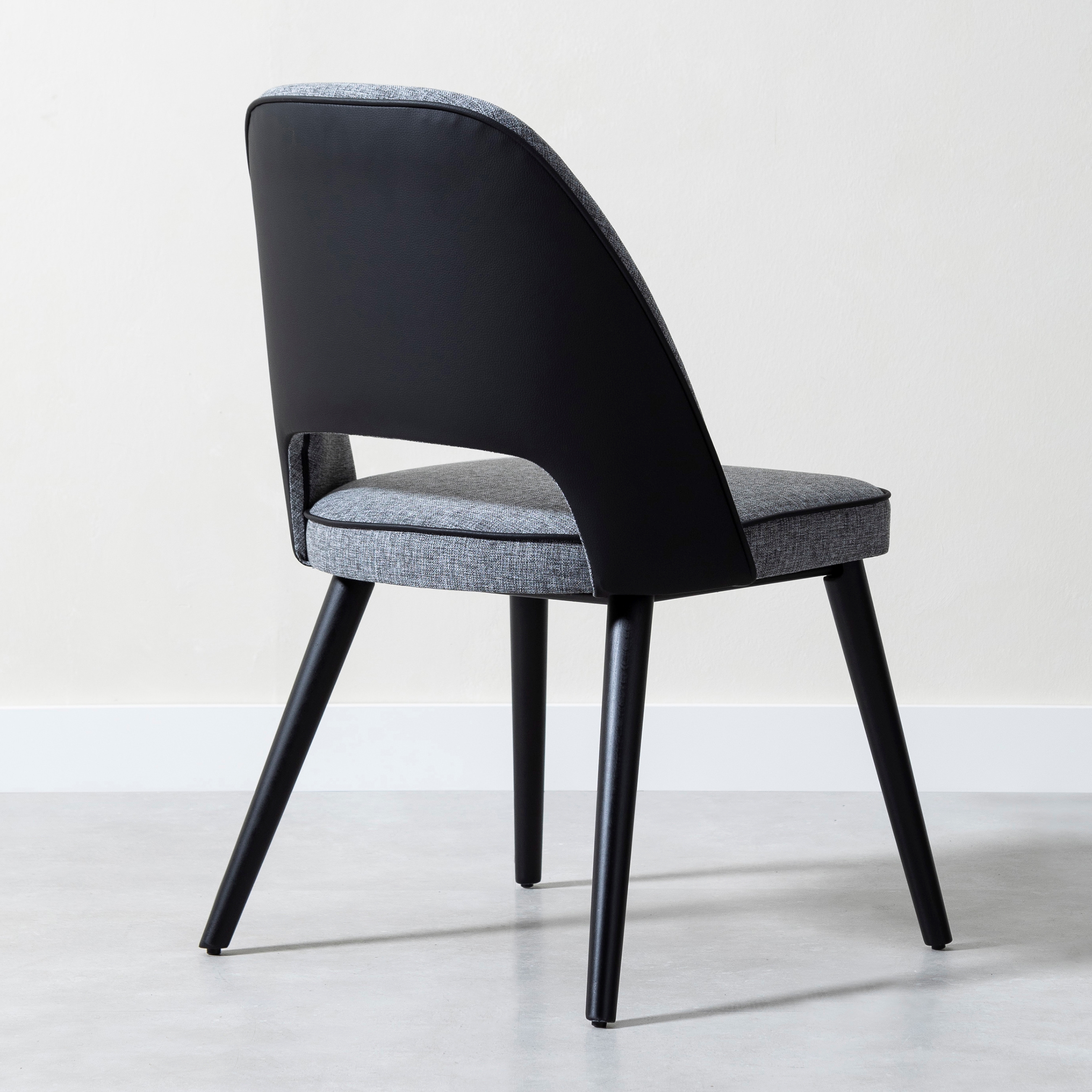 SPRING MASİF AHŞAP KUMAŞ SANDALYE GRİ