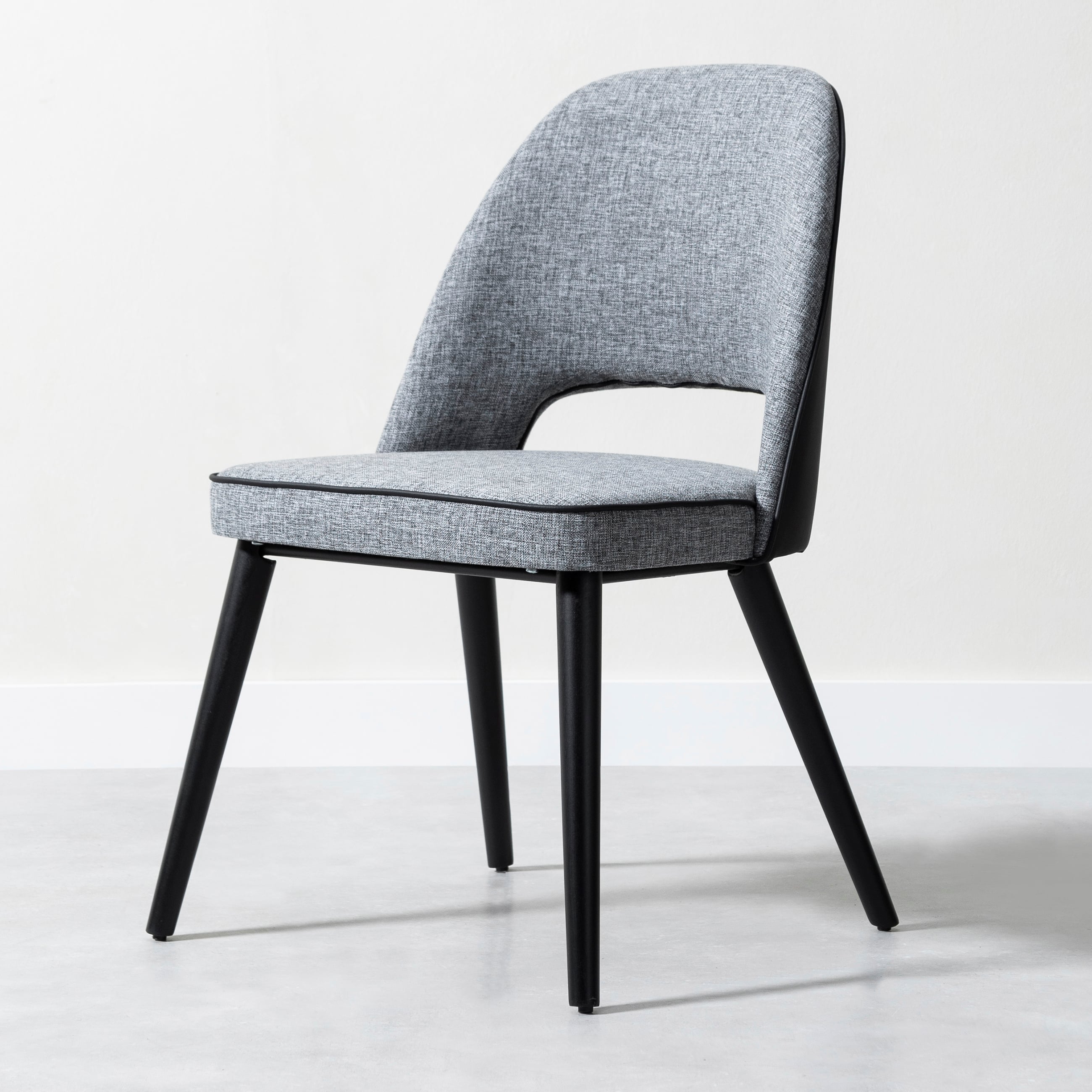 SPRING MASİF AHŞAP KUMAŞ SANDALYE GRİ