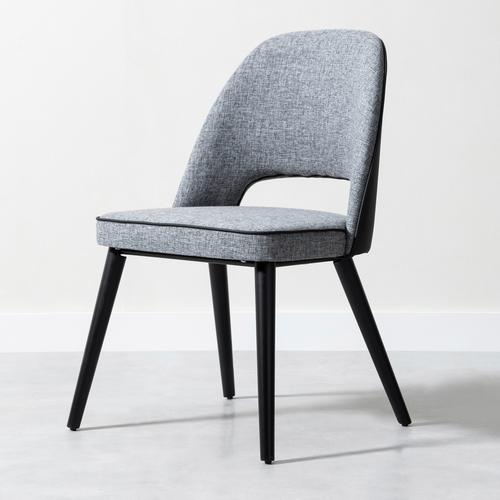  SPRING MASİF AHŞAP KUMAŞ SANDALYE GRİ