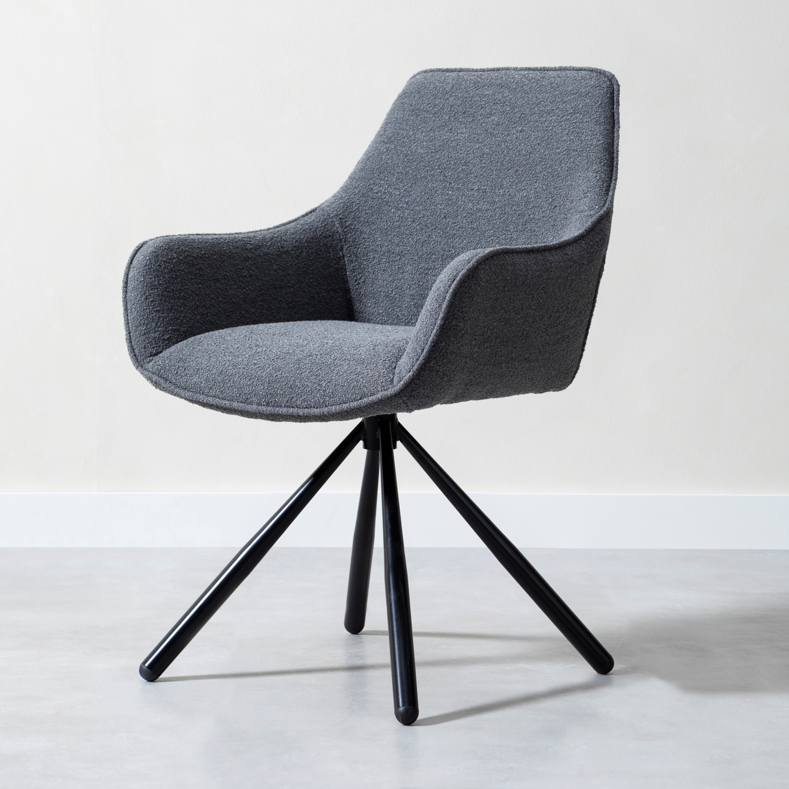 BRODY KOLÇAKLI SANDALYE KOYU GRİ