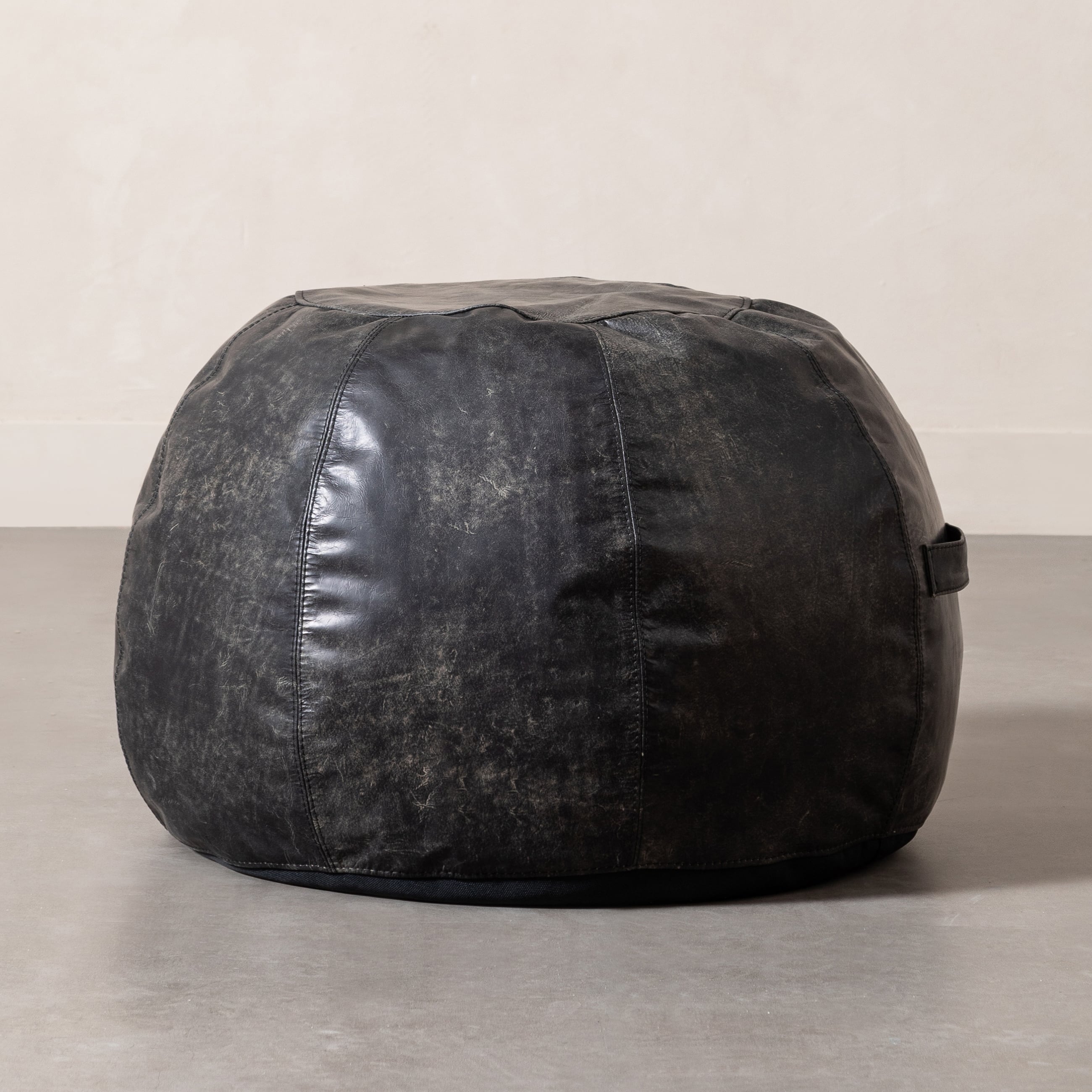 TABOO DERİ PUF SİYAH