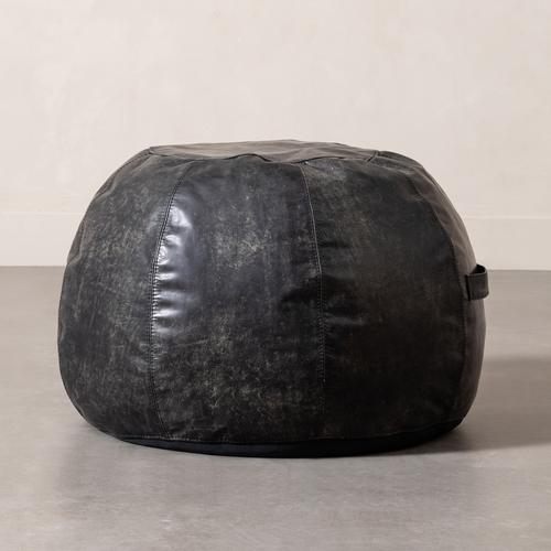 TABOO DERİ PUF SİYAH