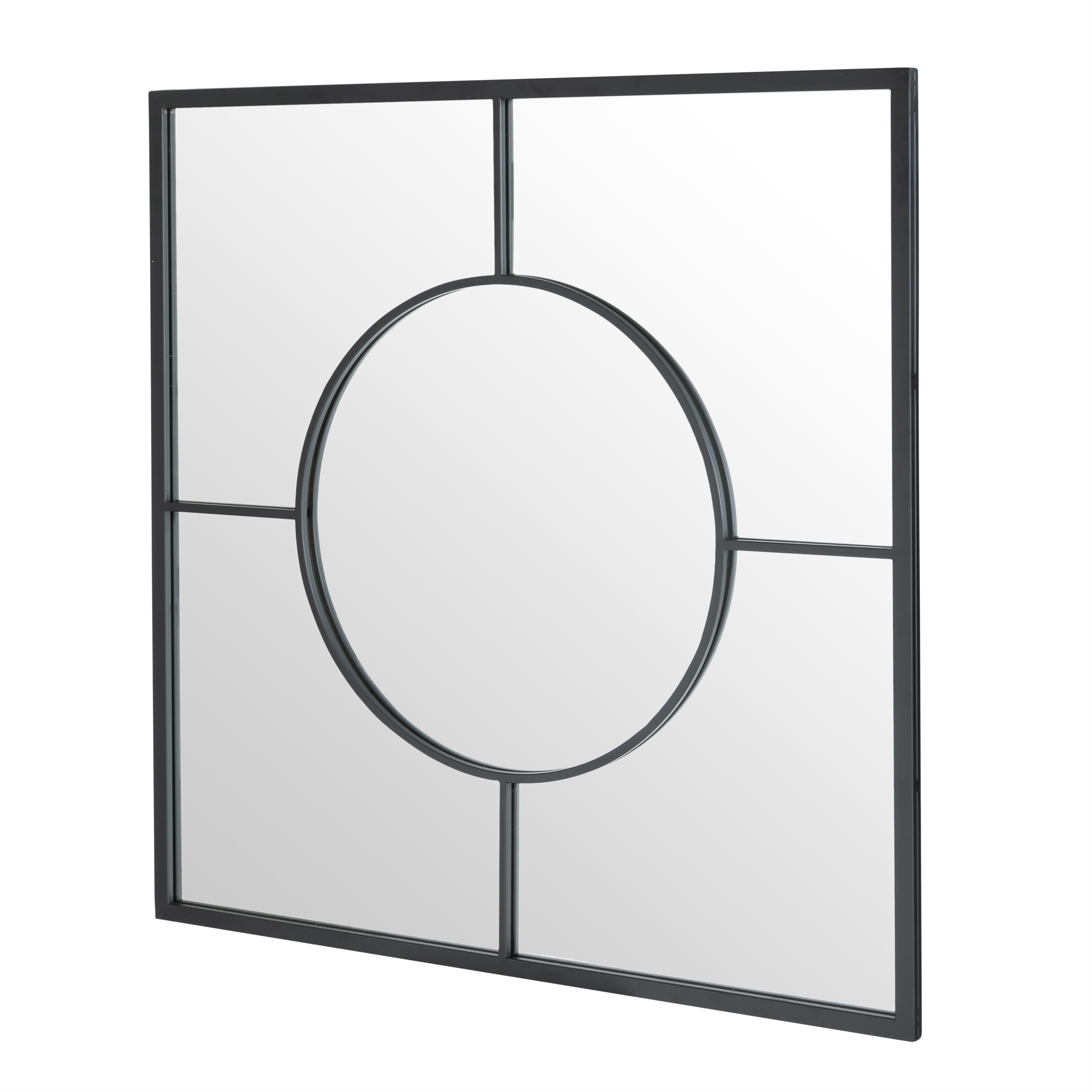 MARCOS SİYAH DUVAR AYNASI 90X90CM