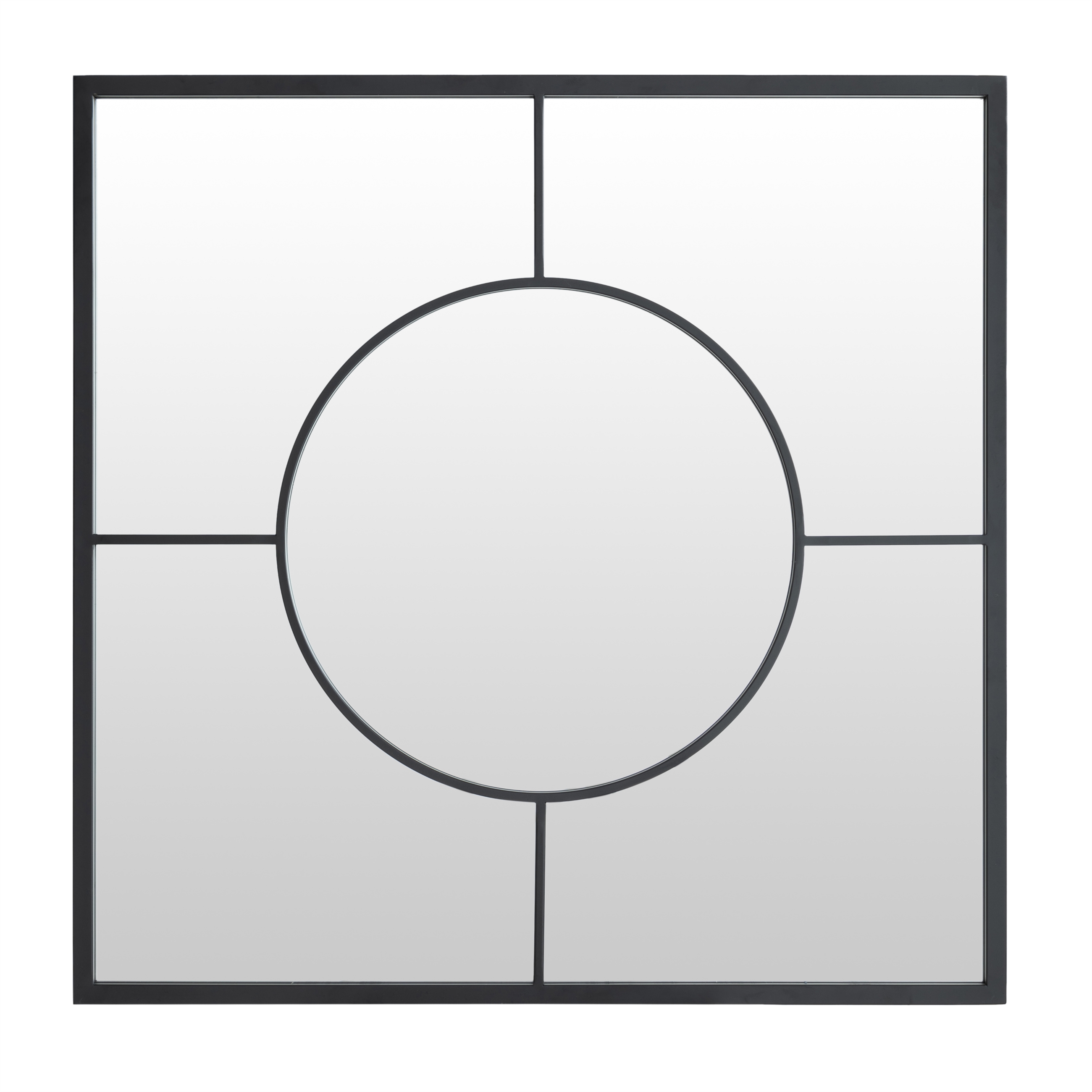 MARCOS SİYAH DUVAR AYNASI 90X90CM