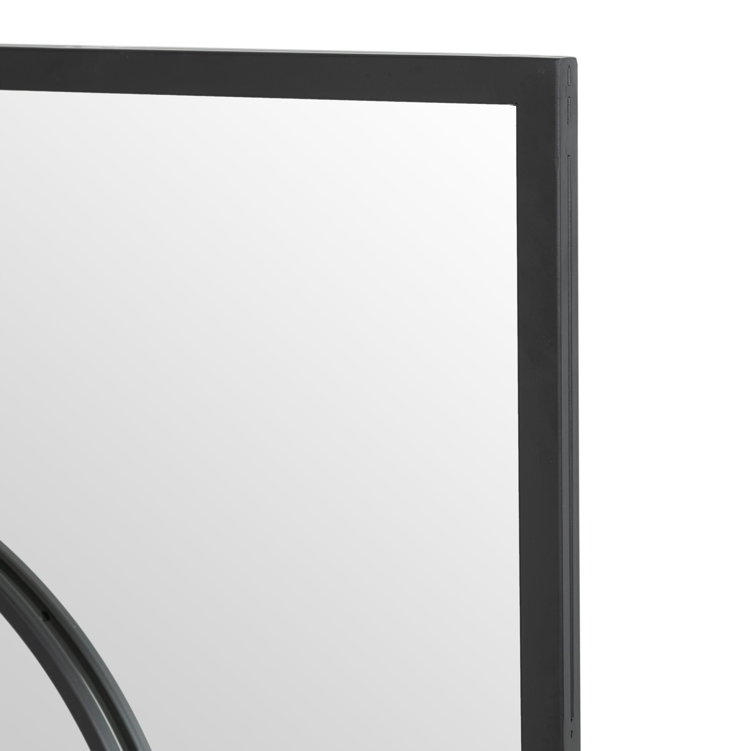 MARCOS SİYAH DUVAR AYNASI 90X90CM