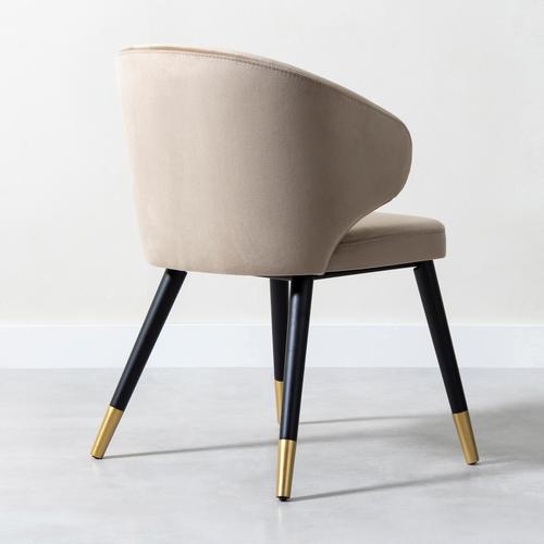  ROSS MASİF AHŞAP KUMAŞ SANDALYE BEJ