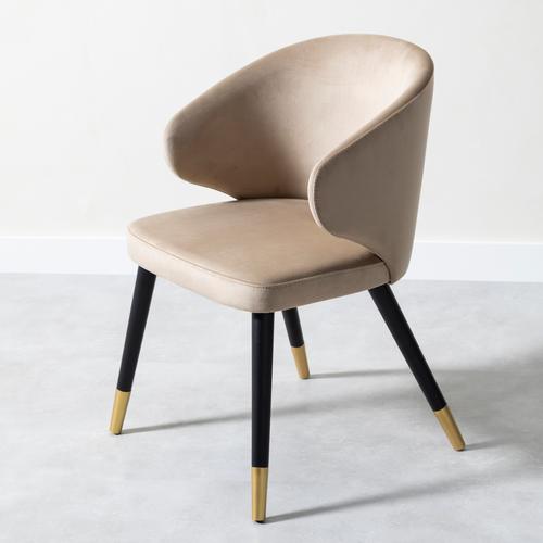  ROSS MASİF AHŞAP KUMAŞ SANDALYE BEJ