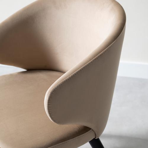  ROSS MASİF AHŞAP KUMAŞ SANDALYE BEJ